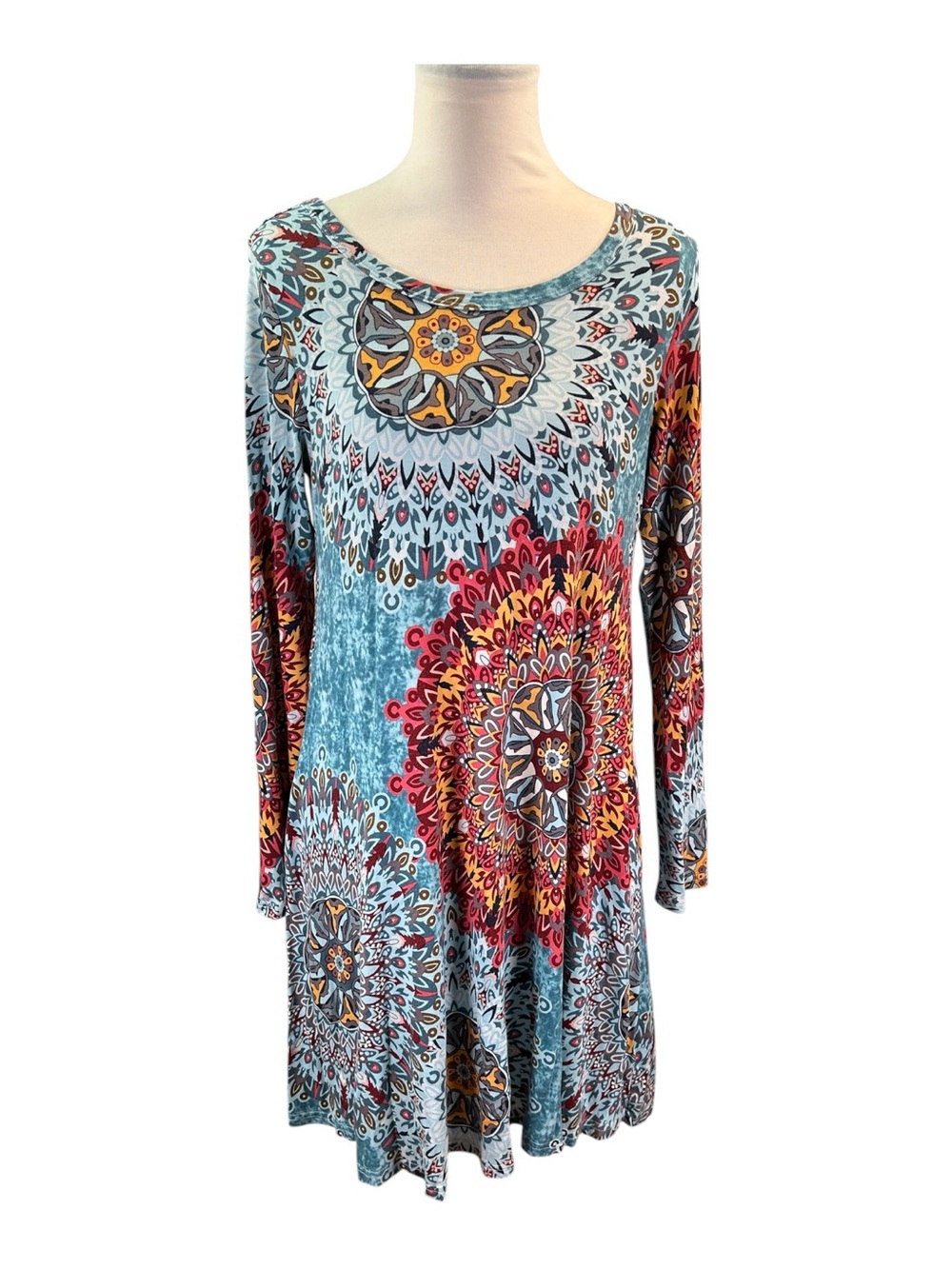 HiMONE Medium Long Sleeve Swing Dress Boho Cottagecore Festival